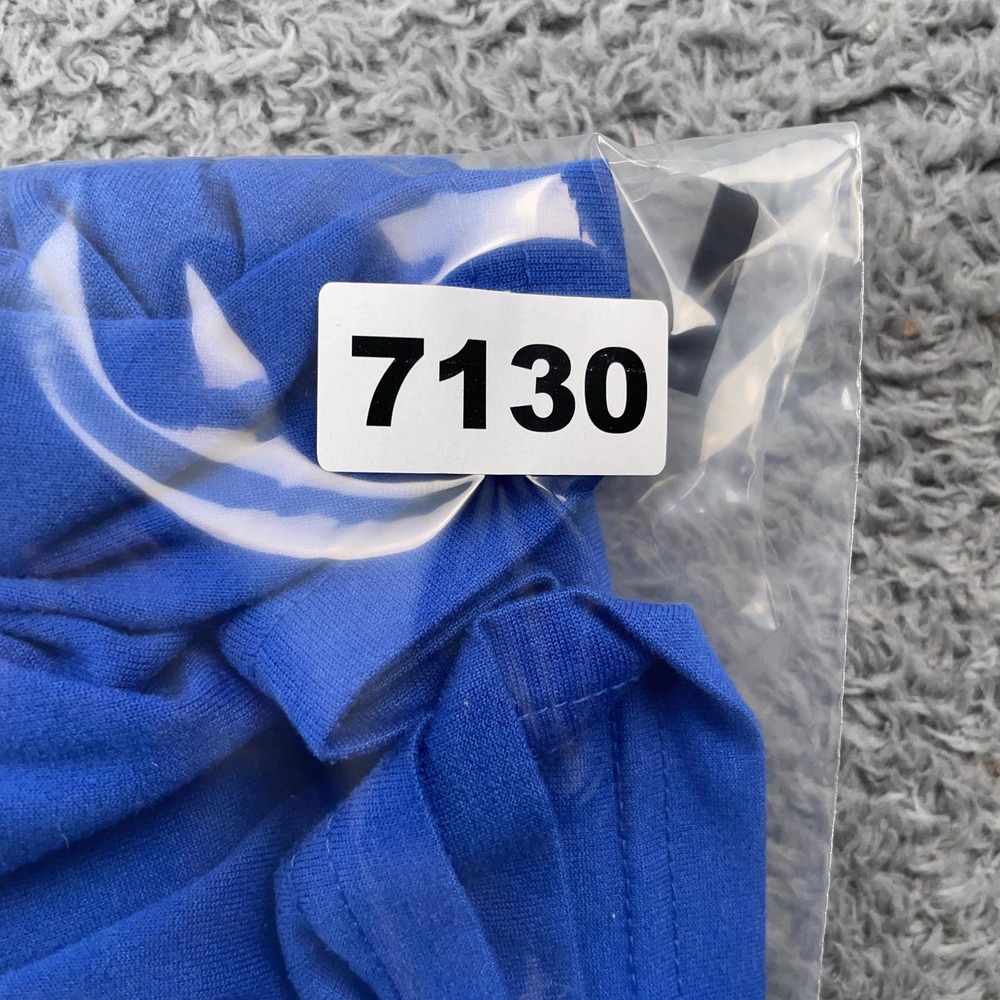 Nike Shirt Mens Large Blue Dri Fit Athletic Training Short Sleeve Swoosh Top - Picture 9 of 9